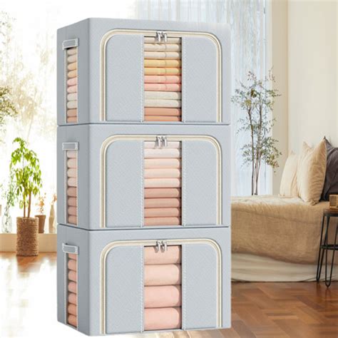 oxford cloth steel frame foldable storage box|Sonda Foldable Stackable Storage Bins Frame .